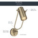 Ruehl 14 inch 9 watt Champagne Bronze Swing Arm Wall Sconce Wall Light